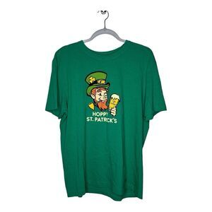 Life Is Good Crusher Tee Mens Medium Green Hoppy St Patrick’s Day Beer T-Shirt
